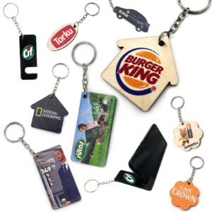 Farklı Kesim Promosyon Ahşap Anahtarlık